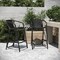 Merrick Lane Lille Set of Two Restaurant Style Barstool with PE Rattan Seat for Indoor/Outdoor Use